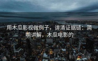 用木瓜影视做例子，讲清证据链：简明讲解，木瓜电影的