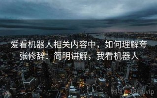 爱看机器人相关内容中，如何理解夸张修辞：简明讲解，我看机器人