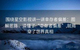 围绕星空影视讲一讲幸存者偏差：图解思路，读懂了“幸存者偏差”,就揭穿了世界真相