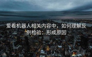 爱看机器人相关内容中，如何理解反例检验：形成原因