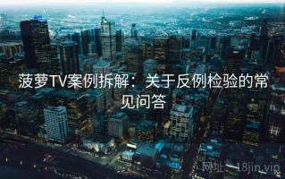 菠萝TV案例拆解：关于反例检验的常见问答