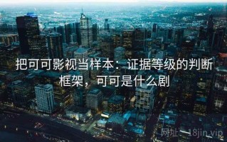 把可可影视当样本：证据等级的判断框架，可可是什么剧