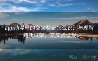 age动漫里的交叉验证怎么识别与理解：判断框架，交叉验证规则