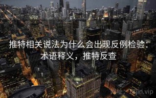 推特相关说法为什么会出现反例检验：术语释义，推特反查