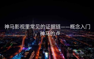 神马影视里常见的证据链——概念入门，神马的卢