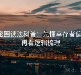 微密圈读法科普：先懂幸存者偏差，再看逻辑梳理
