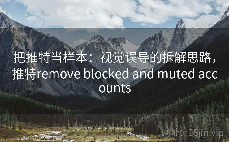把推特当样本：视觉误导的拆解思路，推特remove blocked and muted accounts
