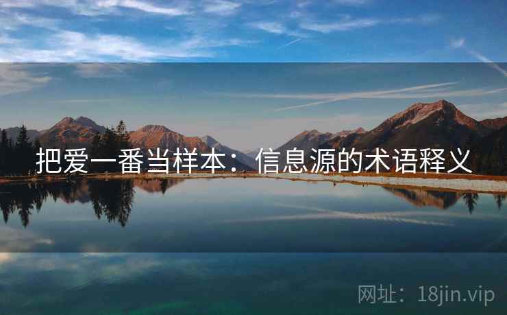 把爱一番当样本：信息源的术语释义