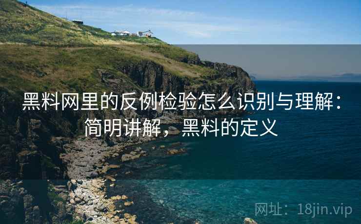 黑料网里的反例检验怎么识别与理解：简明讲解，黑料的定义